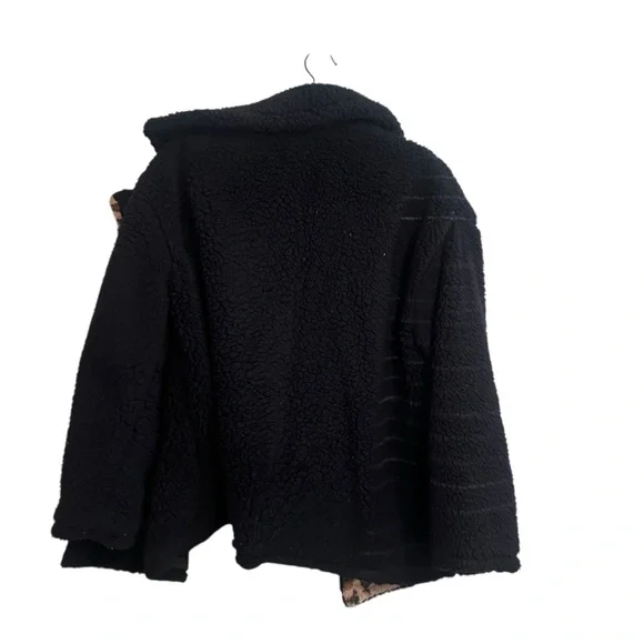 ChicMe Black Fuzzy Fleece Jacket Size XL - Picture 6 of 6